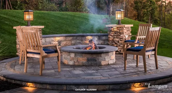 Versa-Lok CastleRok tumbled block wall with rustic old-world character
