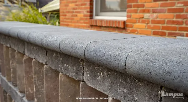 Versa-Lok Double Bullnose Cap with rounded edges for seat walls